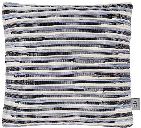 Barbara Becker B.B. Home Passion Kissenhülle Rag Rug 07 grau-Silber-schwarz, 45x45 cm Dekokissen 200039 Sofa Wohnzimmer