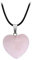 BlackAmazement Anhänger Halskette Naturstein Herz Heart Rosenquarz Blaufluss Aventurin Türkis Amethyst Jade Weiß Malachit Blauer Onyx Watermelon Tigerauge Goldfluss Damen (Rosenquarz mit Kette)