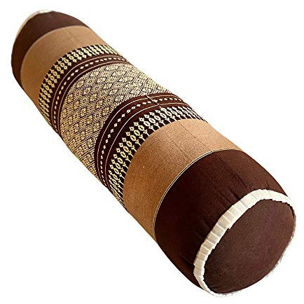 VIE Naturals Thai Kapok Nackenkissen, große Wurst, Braun, Mehrfarbig, Einheitsgröße