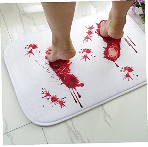 Zonster Blutige Badvorleger Dekor Neuheit Fußmatte Teppich Badezimmer Wasseraufnahme Anti-rutsch-Teppich Horror Terror Blutiger Fußabdruck Teppich