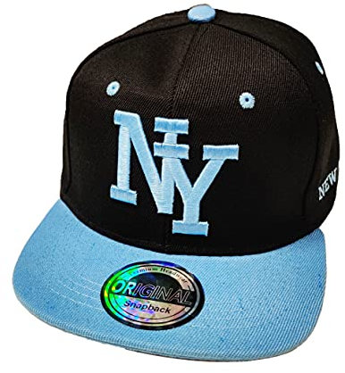 Kids Kinder SNAPBACK USA Cap Teenie Kappe Basecap Mütze Trucker Cappy Sport NY (Schwarz Blau)