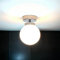 Licht-Erlebnisse Badezimmer Deckenleuchte Chrom – Jugendstil Deckenlampe mit Glaskugel – Chromoptik – E14 – Ø15 cm – Badlampe Decke klassisch – Feuchtraum geeignet