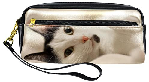 Federmäppchen aus PU-Leder, für Studenten, Federtasche, Damen, Mund, OMG Love Cloud, Rot, Schreibwaren-Organizer mit Fächern, Reißverschluss, Federmäppchen für Teenager, Mädchen, Jungen, Mehrfarbig-5,