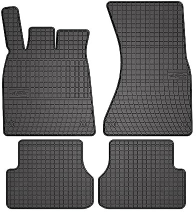OMAC Gummi Fußmatten kompatibel mit Audi A6 C7 2011-2018 Automatten Gummi Schwarz 4tlg