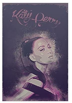 FUKITT Katy Perry Poster-Cover (4) Leinwand-Poster, Wandkunst, Dekoration, Bild für Wohnzimmer, Schlafzimmer, Dekoration, Rahmen-Stil, 20 x 30 cm