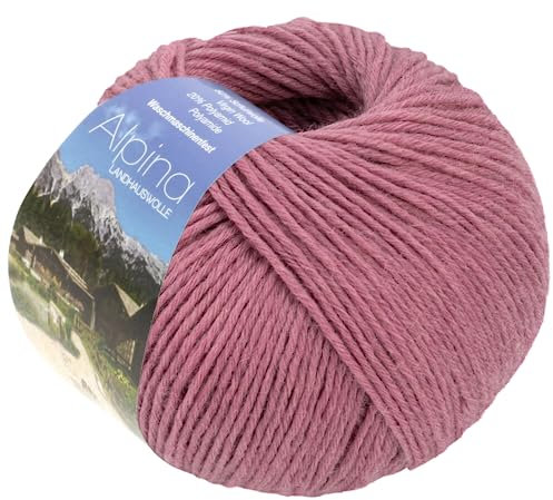 LANA GROSSA Alpina | Landhauswolle und Trachtengarn, waschmaschinenfest | Handstrickgarn aus 80% Schurwolle & 20% Polyamid | 100g Wolle zum Stricken & Häkeln | 210m Garn 67