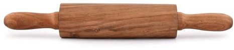 Indus Lifespace Acacia Wood Rolling Pin for Baking Long Baking Rolling Pin for Pizza, Fondant, Crust, Cookie & More Essential Kitchen Utensil Tools (41.91cm x 6.35cm x 6.35cm)