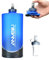 Geruwam Bouteille d'eau filtrée pour voyage, gourde pliable | Sac d'eau de sport avec adsorption de charge, filtre à eau physique, pour le camping, l'alpinisme