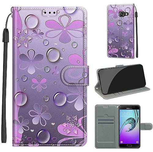 Hülle für Samsung Galaxy A5 (2016) Handyhülle, [Kartenfach] [Magnetverschluss] Premium Kunstleder Flip Stoßfeste Handyhülle Klapphülle kompatibel für Samsung Galaxy A5 (2016)