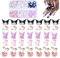 3D Nail Art Charms Hello Kitty, Kuromi Nagelglitzer, Pailletten, Nagelaufkleber mit Kristallen, Nagel-Edelsteinen, Diamanten für Nagelkunst, einschließlich Wachsstift für Strasssteine