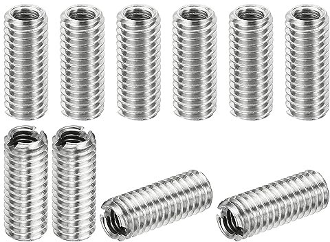 PATIKIL 10Stk Gewinde Adapter Hülse Reduziere Mutter M6*1 Außengewinde zu M4*0.7 Innengewinde Reparatur Einsatz Mutter Schraube Reduzierstück Umwandlung Edelstahl Verbindungselement 15mm