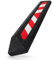 TopRubber Radstopper in Schwarz, Reflektierend 570x140x75, zum Kleben