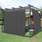 Easy-Going Outdoor-Terrassen-Vorhänge, abnehmbare Schlaufen, winddicht, wetterfest, für Cabana, Veranda, Pergola und Pavillon, mit Schlaufen unten, 2 Paneele, 275 x 308 cm, Grau