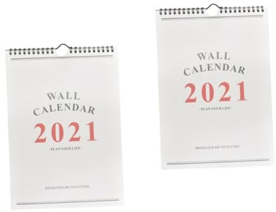 STOBOK 2 Stück 2021 Wandkalender 2021 Monate Wandkalender Wandplaner 2021 Feiertagskalender 2021 Wandkalender 2020-2021 Kalender Für Den Täglichen Gebrauch Büro Mini Schreibtisch