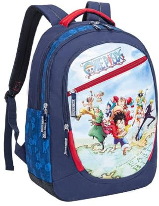 mybagstory Rucksack – One Piece – Blau – Kinder – Schule – Grundschule – Schulranzen für Jungen – Größe 45 cm – verstellbare Träger – Geschenkidee, blau, 45 cm