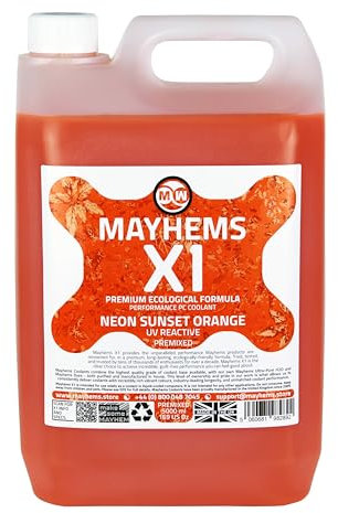Mayhems PC-Kühlmittel – X1 Premix – umweltfreundliche Serie, UV-Fluoreszierend, 5 Liter, Neon-Sonnenuntergang-Orange