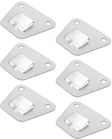 Crapyt Metal Wall Mount Fan Bracket, 6 PCS Support Hook Kit, Strong Load-bearing, Easy to Install, Durable, Multi-functional Use, Size: 2.91x2.36 inch (Color: Silver)