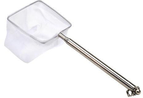 OIGWBPH PCS retino per Acquario con Manico telescopico in Acciaio Inox per catturare Piccoli Pesci e gamberetti e Pulire l'acquario