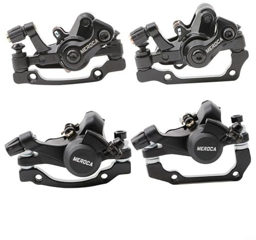 Fahrradbremsen, mechanische Scheibenbremsen-Set, Mountainbike vorne und hinten, Bremssattel für Mountainbikes, Rennräder, Falträder (vorne + hinten mit 2 Rotoren)