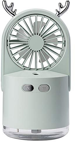 Osmond Portable USB Fan with Air Diffuser Cooler Mini Fan Desk Desktop Fan Humidifier Green