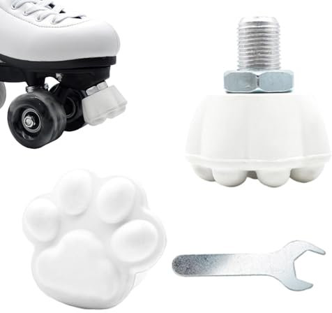 Jam Plugs für Rollschuhe - 2X Gummi Quad Skates Jam Plugs mit Schraubenschlüssel | Rollschuhzubehör, Rollschuhbremse, Ersatzteile für zweireihige Rollschuhe