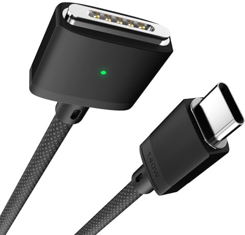 Aurioen USB-C to Magnetic 3 Cable Compatible with Magsafe Charging Cable Black