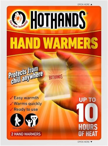 HotHands Hand, Foot, and Body Warmers (2-Pack), Long-Lasting Pocket Heat Packs, Up to 10 Hours Continuous Warmth, Ideal for Outdoor Activities, Hiking, Fishing, Golf, and Cold Weather