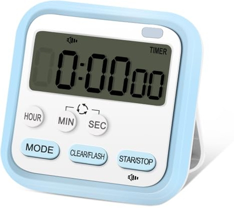 Küchentimer, digitaler visueller Timer, 24 Stunden, magnetische Uhr, Stoppuhr, Count-Up & Countdown-Timer mit großem LCD-Bildschirm, große Ziffern, lauter Alarm zum Kochen, Dusche, Badezimmer, Kinder