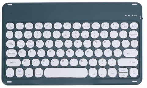 Annadue Tragbare Bluetooth -Tastatur, 10 Zoll Schlankes Drahtloses Bluetooth -Tastatur Ergonomisch für Desktop (Green)