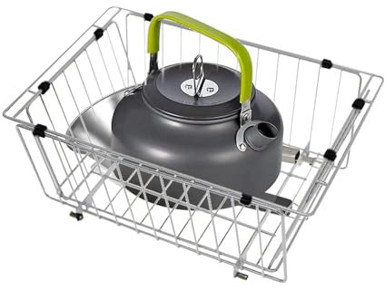 Stainless Steel Wire Basketball, faltbar, Organizer, Platz für Küche, Bad & Workplace Zubehör, kompakt, 1 Stück, ideal für Camping, Reisen, Home Organization