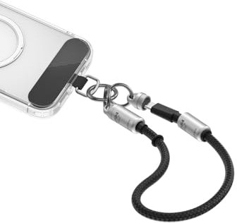 Hagibis USB4-Kabel, 30 cm, Handy-Schlüsselband, 80 Gbit/s, 240 W, 8K @ 60 Hz, tragbares USB-C-auf-Typ-C-Handgelenk-Lanyard-Kabel für iPhone 16 Pro Max, iPad, Thunderbolt 5/4/3, Externe SSD (Silber