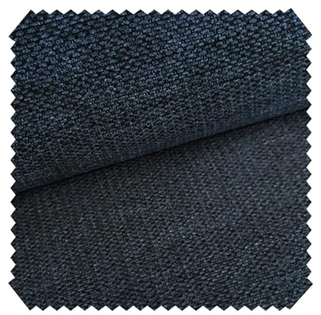 novely® MUDAU SOFT Samtweicher Chenille-Polsterstoff - Melierter Möbelstoff - Grober Struktur-Stoff - Mélange Meterware 1lfm Farbe: 89 Navy Dunkelblau