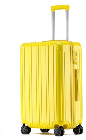 Gumidor Koffer Handgepäck Reisekoffer Bordkoffer Hartschalen in Polycarbonat · Koffer Trolley Rollkoffer Teleskopgriff, TSA, 4 Rollen(Gelb,XL)