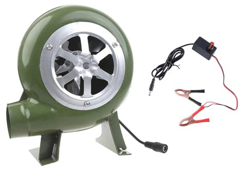 BBQ Blower Fan with Speed Controller and DC5.5x2.1mm Variable Speed Controller BBQ Fan for Outdoor Barbecues