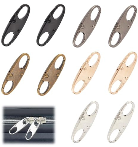 10 Pezzi Chiusure Lampo da viaggio, Furto Deterrente Doppio Moschettone, Blocco Della Cerniera Piccole Doppie, Clip di Sicurezza per Cerniere per Borse,Zaini,Portafogli, Chiusura Sicura e Resistente
