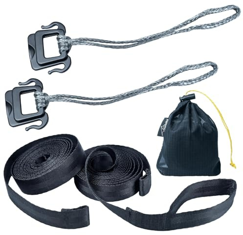 Travel Bird Hängematte Befestigungs, Aufhängung Set, 9.8ft Baumgurt für Hängematte, Kompakt und Einfach Aufzubauen, Befestigung für Camping, Wandern und Rucksackreisen