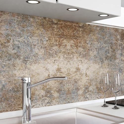 danario Rivestimento Paraschizzi Cucina Adesivo da Parete I Effetto Opaco I Spesso e Rigido I Ignifugo e Resistente all'Acqua I 0,40 mm I Ornamenti – Campione