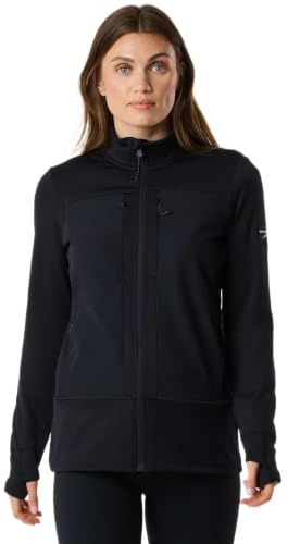 Swedemount Trondheim Midlayer Full-Zip Damen, Atmungsaktiv | Schnelltrocknend, 4-Wege-Stretchstoff, 4 Taschen, Daumenlochbündchen, Feste Kapuze