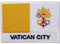 Vatikanstadt-Flagge, bestickt, zum Aufnähen oder Aufbügeln, Papst Rom Italien Kirche