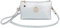 Womens Small Clutch Bags with Wristlet and Long Adjustable Strap (Silver)