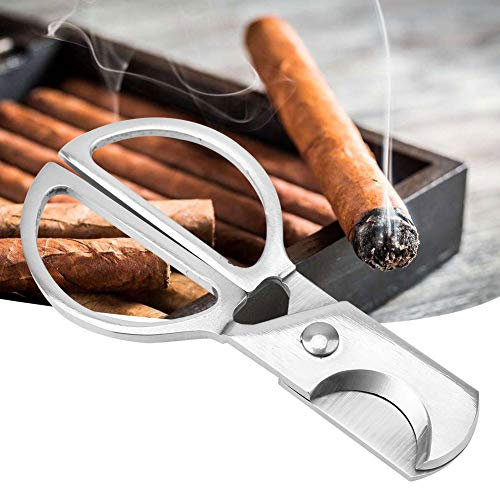 FTVOGUE Cortador de Cigarros Cabeza Redonda de Acero Inoxidable Tijeras de Cigarros Gadgets de Bolsillo Super Sharp