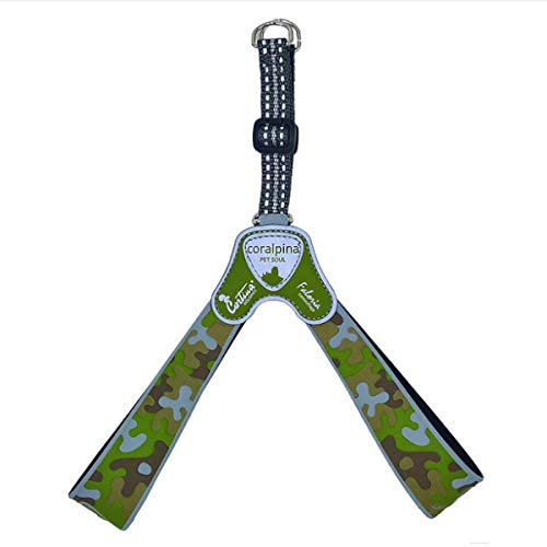 Coralpina Hundegeschirr, italienisches Design und hochwertige Qualität, weicher EcoPolymer-Körper, Größe XXS, Camouflage-Grün