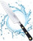 Taylors Eye Witness Oxford Professional Scalloped Santoku Knife - 12.5cm/5” Full Tang Blade, Top Grade Taper Ground Stainless Steel. Traditional Triple Brass Rivet Handle. Razor Sharp.
