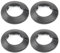 MroMax 1.57/40mm Pipe Collars, 4pcs Flange Black Pipe Cover Plastic Pipe Hole Collars for Radiator, Wall Pipe Tube Decoration