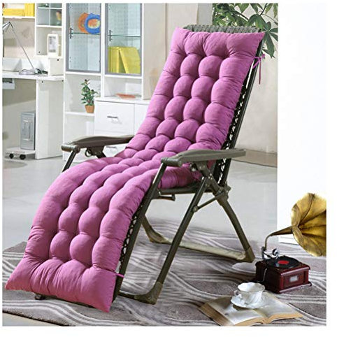 SimidunEUR Sonnenliege-Kissenpolster Gartenstuhlauflagen Verdickt Schaukelstuhl Auflage für Gartenliegen Sonnenliege Liegestuhl (Ohne Stuhl),Lila,48 * 170 cm