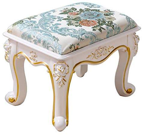 Daoyuan Quadratischer Waschtisch Mit ABS-Beinen, Ankleideraum Hocker Ottomane Schuhbank Rechteckiger Hocker LMakeup Hocker Barock Wasserdicht Gepolsterter Stuhl