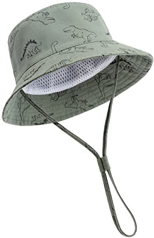 DRESHOW Unisex Baby Kleinkinder Sonnenhut Kappe Mütze Fischerhut Strandhut Kinder Baby Stern Sommerhut UV Schutz UPF 50+, Age 2-4 Jahre, Size 52cm