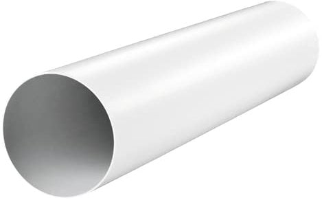 FANTRONIX 350 mm Length White Solid Wall Duct x 100 mm Dia PVC Tube Air Conditioner Ducting Rigid Plastic Pipe Extension for Heat Recovery Ventilation Unit Tumble Dryer Vent Domestic Fans
