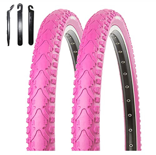2 x Kenda K-935 Fahrradreifen Fahrradmantel Pink 40-622 (28 x 1,5) inkl. Reifenheber