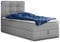 Boxspringbett Best Mini mit Bettkasten und Matratzentopper - Einzelbett mit Bonell-Matratze und Topper, Polsterbett, Bett, Schlafzimmer (90 x 200 cm, Grau (Inari 91))
